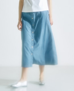 【LOURMARIN/ルールマラン】軽い履き心地のライトオンスデニムロングスカート