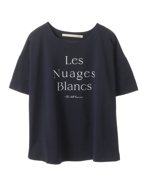 【Les Nuages Blancs ロゴプリントTシャツ】 詳細画像 ネイビー 11