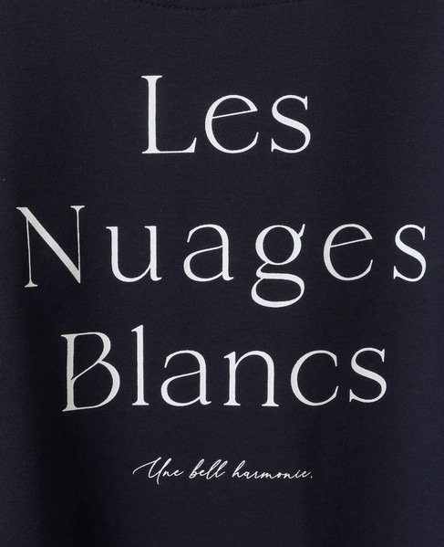 【Les Nuages Blancs ロゴプリントTシャツ】 詳細画像 ネイビー 16