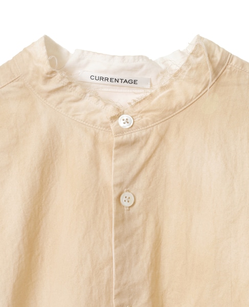 【CURRENTAGE/カレンテージ】spray dyeing Collarless  Shirt 詳細画像 ベージュ 3