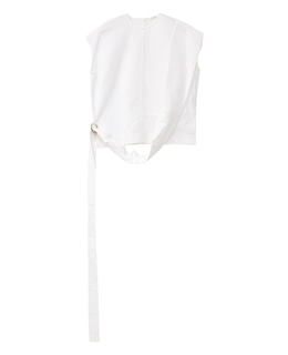 【CINOH/チノ】DRAPE SLEEVELESS BLOUSE