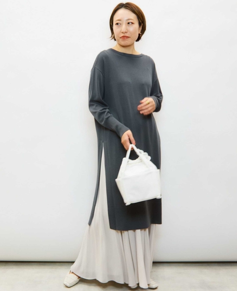 Vネックサイドスリットワンピース 商品詳細 メルローズ公式通販 Melrose Store メルローズストア