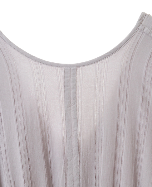 【norment】coton ladder stripe h/s dress/S23S-F148 詳細画像 ライトグレー 3