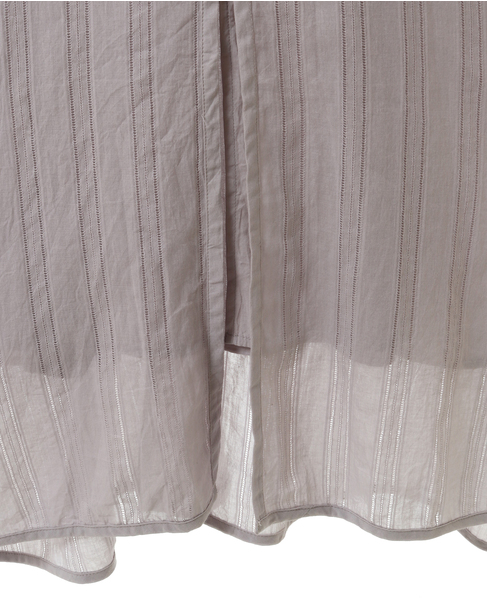 【norment】coton ladder stripe h/s dress/S23S-F148 詳細画像 ライトグレー 6