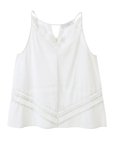 【norment】popline embroidery cami/S23S-F143 詳細画像 ホワイト 1