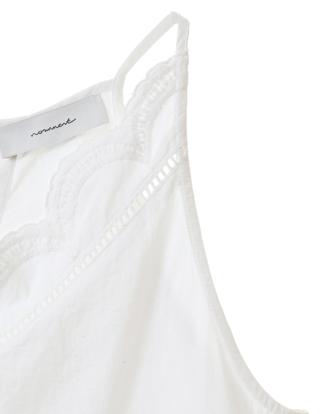 【norment】popline embroidery cami/S23S-F143 詳細画像 ホワイト 4
