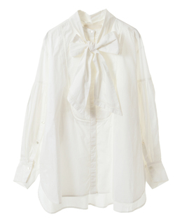 【MARILYN MOON】sleeve embroidery bosom blouse