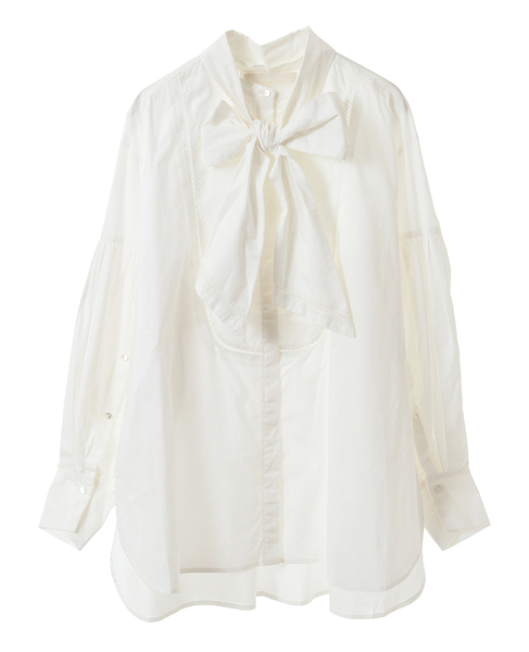 【MARILYN MOON】sleeve embroidery bosom blouse 詳細画像 ホワイト 1