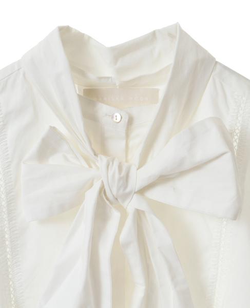 【MARILYN MOON】sleeve embroidery bosom blouse 詳細画像 ホワイト 3