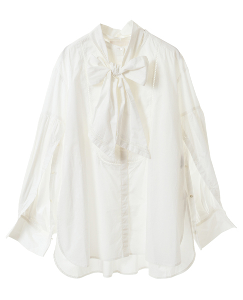 【MARILYN MOON】sleeve embroidery bosom blouse 詳細画像 ホワイト 9