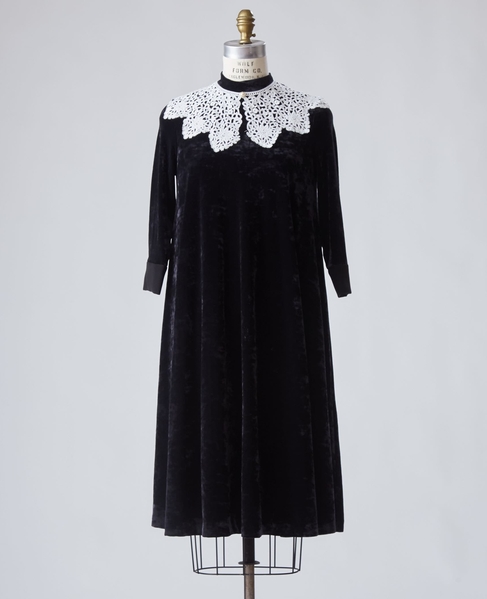 【メルローズ50周年限定】ベルベッドドレス 詳細画像 白×黒 1