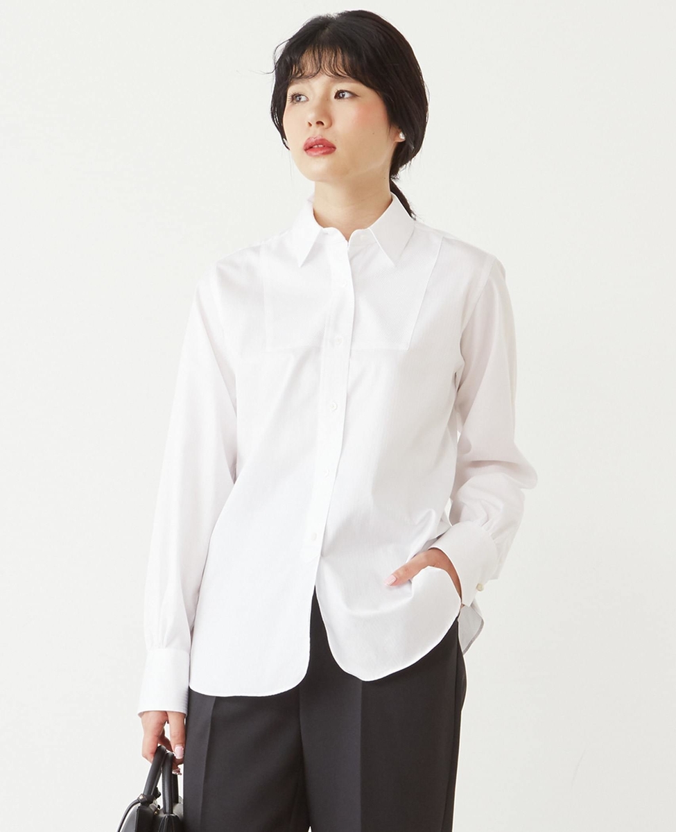 【メルローズ50周年限定】HITOYOSHIドレスシャツ 詳細画像 ホワイト 1