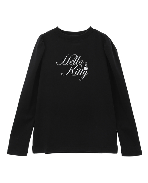 【メルローズ50周年限定】Hello kitty × TIARA ロングTシャツ 詳細画像 ブラック 4