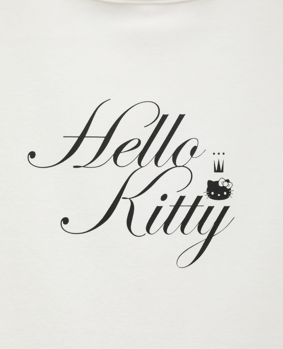 【メルローズ50周年限定】Hello kitty × TIARA ロングTシャツ 詳細画像 ホワイト 9