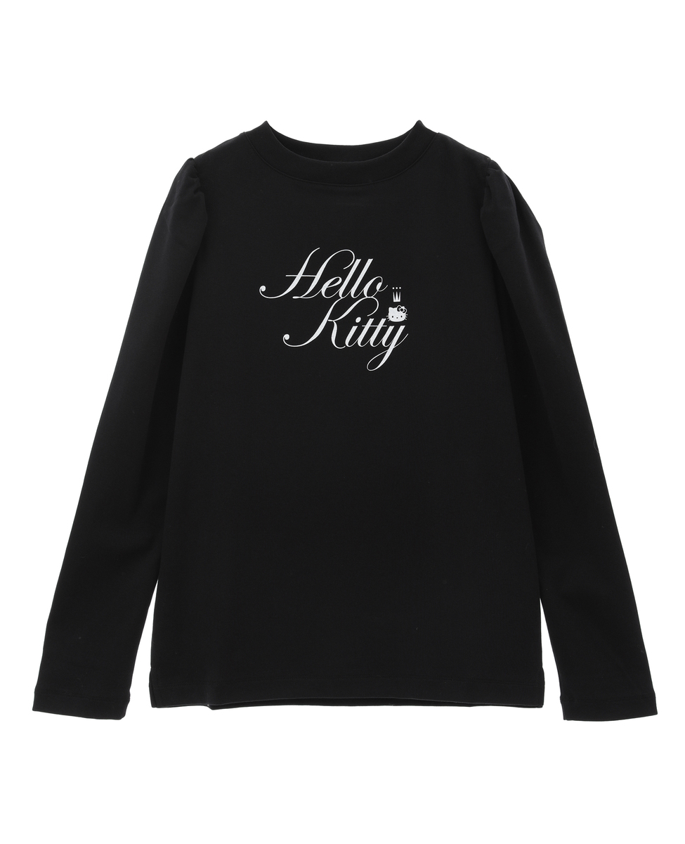【メルローズ50周年限定】Hello kitty × TIARA ロングTシャツ 詳細画像 ブラック 4