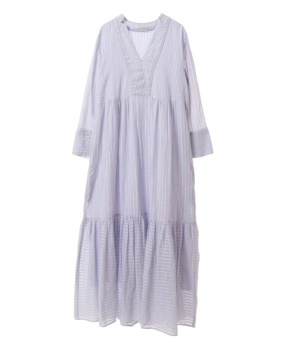 ne Quittez pas/ヌキテパ】010432GF2/C.LUREX STRIPE TIERED DRESS