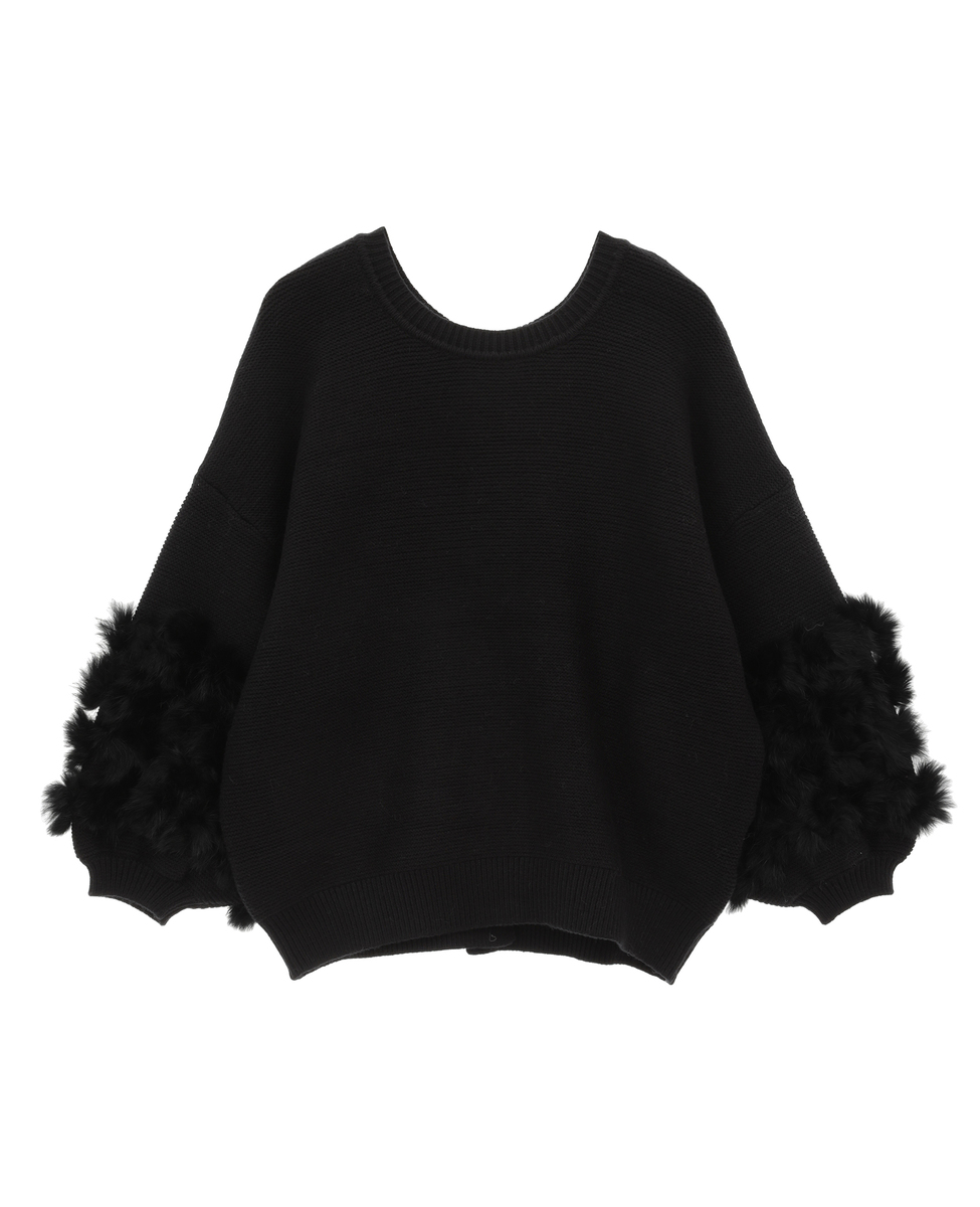 TORRAZZO DONNA（トラッツォドンナ）】2way Knit Rabbit Fur Tops/6235