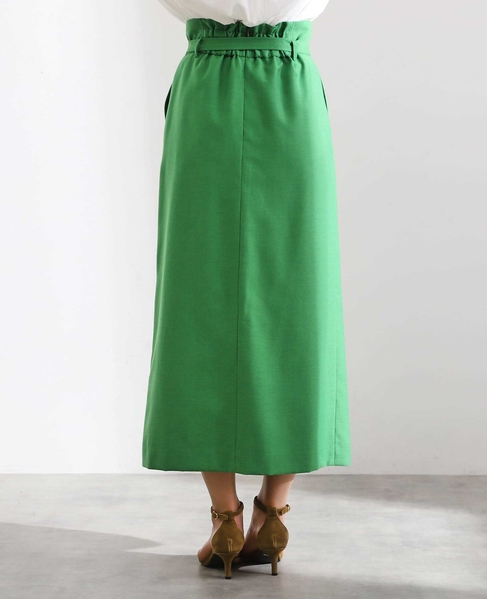 【雑誌 美ST 8月号掲載】ベルテッドロングタイトスカート（セットアップ対応可） 詳細画像 グリーン 10