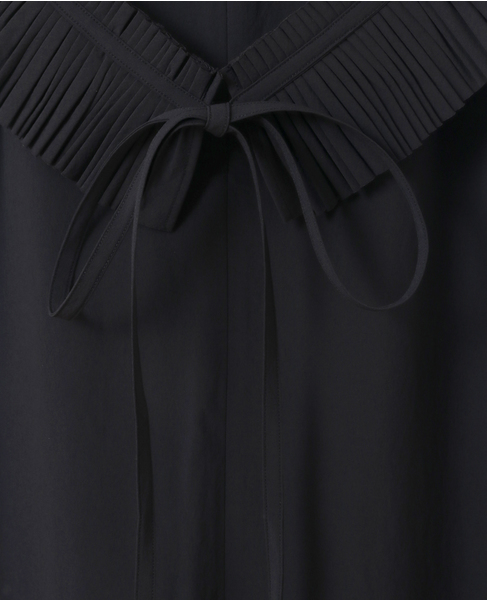 【MARILYN MOON/マリリンムーン】Taffeta raffle detail dress 詳細画像 ブラック 8