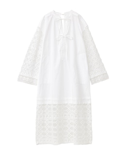 【Sara mallika/サラ マリカ】GEOMETRIC LACE JOINT DRESS