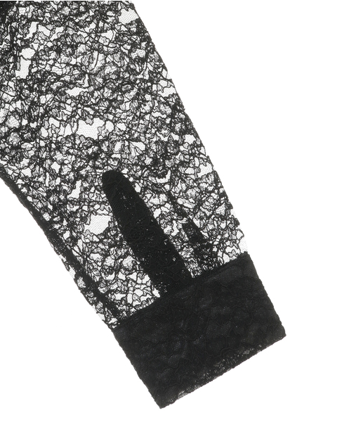 【MARILYN MOON/マリリンムーン】Organdy lace 2way shirt 詳細画像 ブラック 4