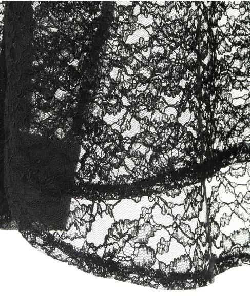 【MARILYN MOON/マリリンムーン】Organdy lace 2way shirt 詳細画像 ブラック 6