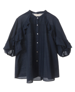 【MARILYN MOON/マリリンムーン】Sheer raffle pin tuck blouse