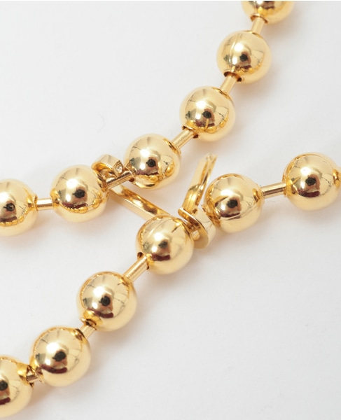 【EO/イオ】Metal ball chain Iariat necklace 100cm(EO24AW-15) 詳細画像 ゴールド 5