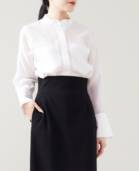 ビッグポケットシャツブラウス 詳細画像 ホワイト 1