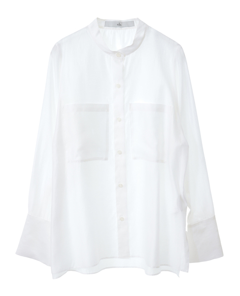 ビッグポケットシャツブラウス 詳細画像 ホワイト 4