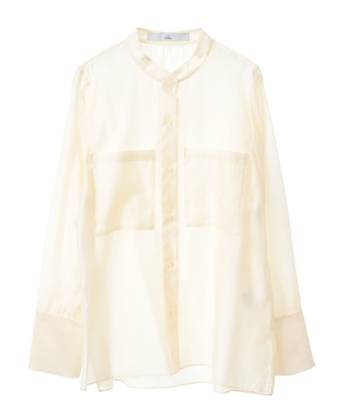 ビッグポケットシャツブラウス 詳細画像 イエロー 1