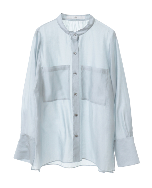 ビッグポケットシャツブラウス 詳細画像 サックス 14