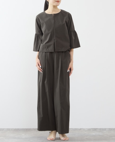 《定番》ベルスリーブブラウスジャケット（セットアップ可） 詳細画像 チャコールグレー 3