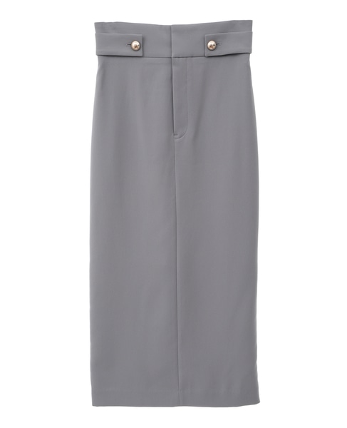 ゴールドボタンタイトスカート（セットアップ可） 詳細画像 グレー 10