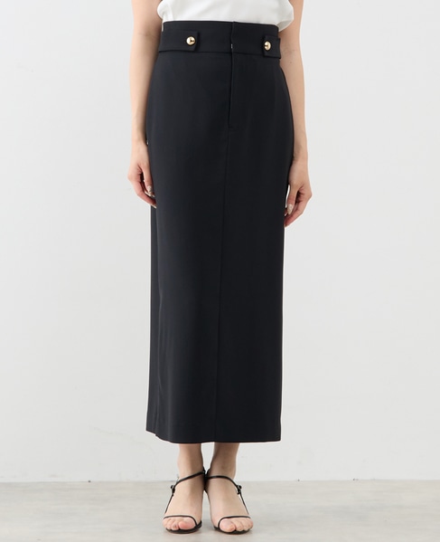 ゴールドボタンタイトスカート（セットアップ可） 詳細画像 ブラック 1