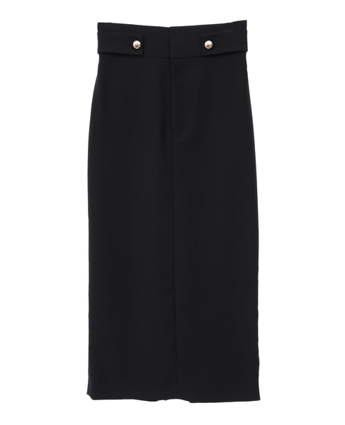 ゴールドボタンタイトスカート（セットアップ可） 詳細画像 ブラック 7