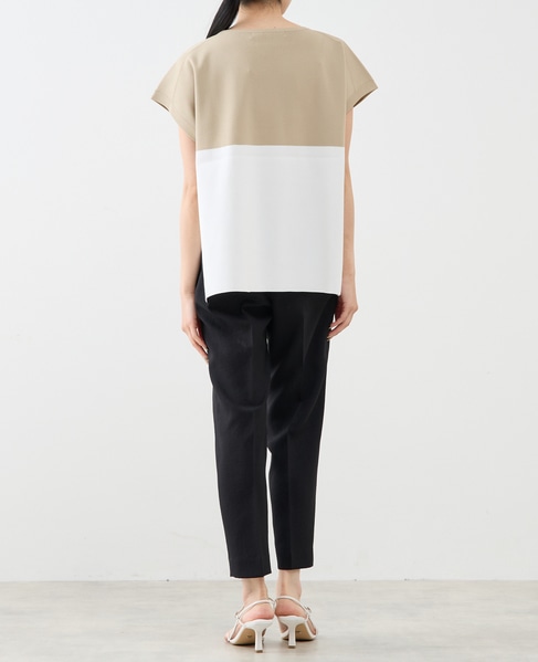 セミワイドニット 詳細画像 ホワイト×ベージュ 4