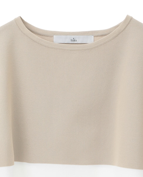 セミワイドニット 詳細画像 ホワイト×ベージュ 8