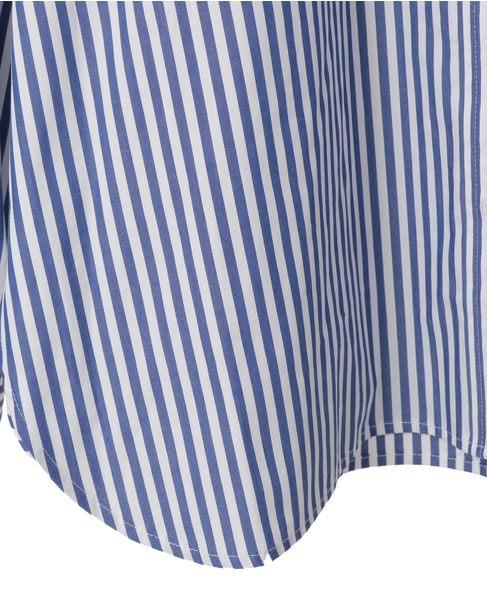 【LIBERADD/リベラド】ストライプシャツ（005SH） 詳細画像 ホワイト×ブルー 6