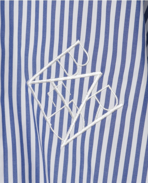 【LIBERADD/リベラド】ストライプシャツ（005SH） 詳細画像 ホワイト×ブルー 7
