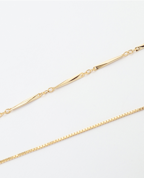 【UCALYPT/ユーカリプト】Stem Line Combi Chain Necklace 詳細画像 ゴールド 6