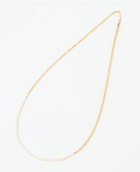 【EO/イオ】Pearl mix chain long necklace　EO25SS-41別注 詳細画像 ゴールド 4