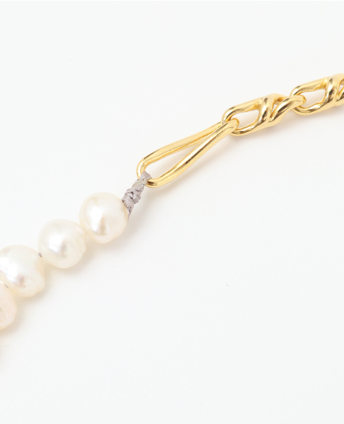 【EO/イオ】Pearl mix chain short necklace　EO25SS-42別注 詳細画像 ゴールド 3