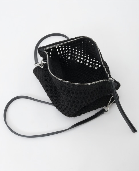 【Gianni Chiarini/ジャンニキャリーニ】メッシュバッグ（VICTORIA） 詳細画像 ブラック 8