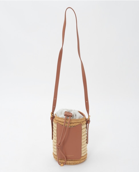 【Gianni Chiarini/ジャンニキャリーニ】レザーカゴバッグ 詳細画像 ベージュ 1