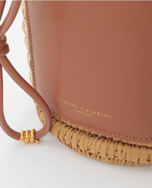 【Gianni Chiarini/ジャンニキャリーニ】レザーカゴバッグ 詳細画像 ベージュ 6