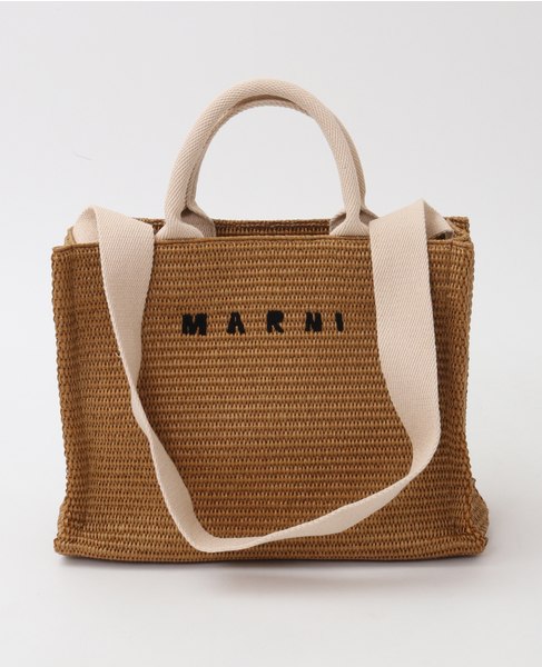【MARNI/マルニ】かごトートバッグ（小） 詳細画像 ブラウン 1