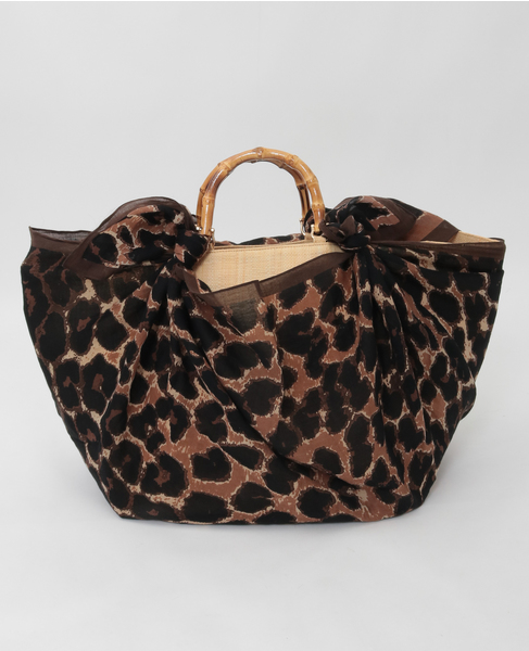 【manipuri/マニプリ】ラフィアシートBIGバッグ(151254201) 詳細画像 レオパード 1