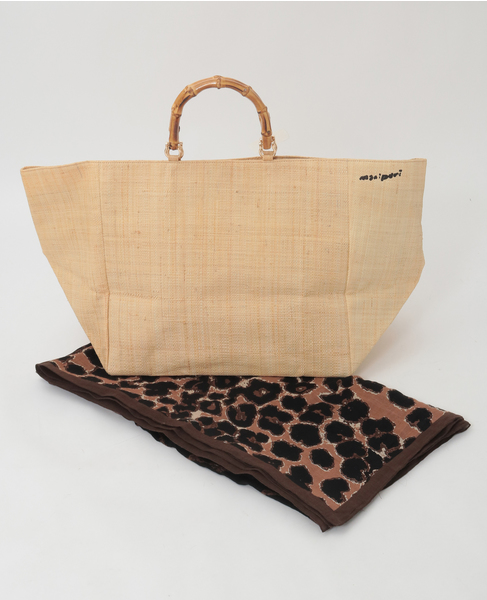 【manipuri/マニプリ】ラフィアシートBIGバッグ(151254201) 詳細画像 レオパード 10