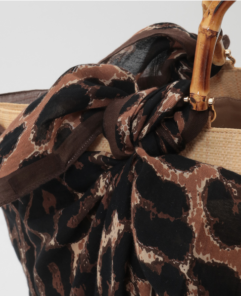 【manipuri/マニプリ】ラフィアシートBIGバッグ(151254201) 詳細画像 レオパード 4